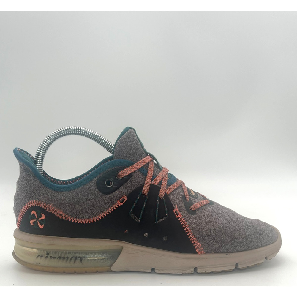 Nike Women Air Max Sequent 3 Premium V AR0255-001 Oil Grey/Bright Mango Size 985